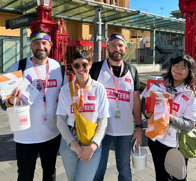 volunteers at a canteen fundraiser