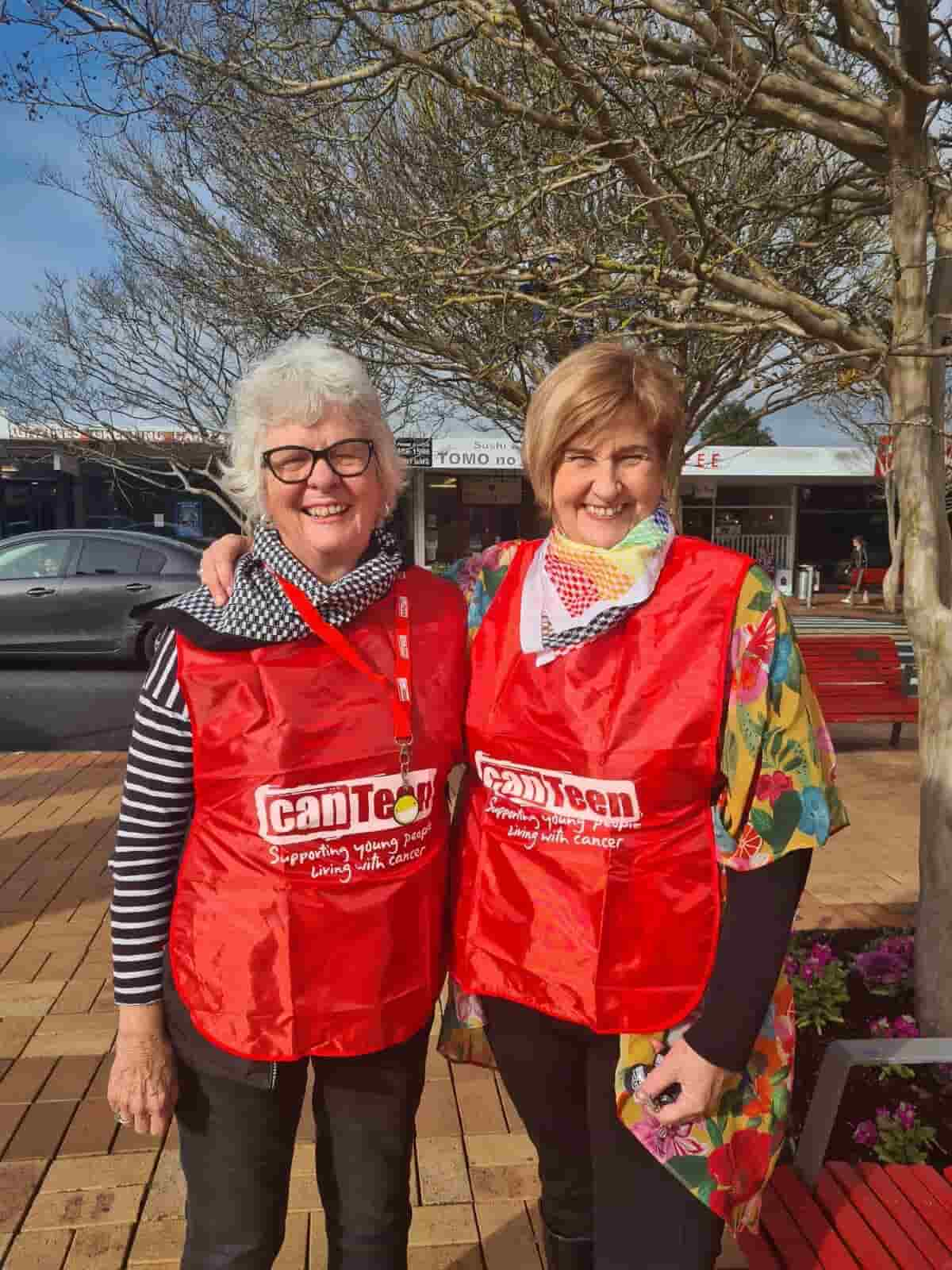 two volunteers at a canteen fundraiser