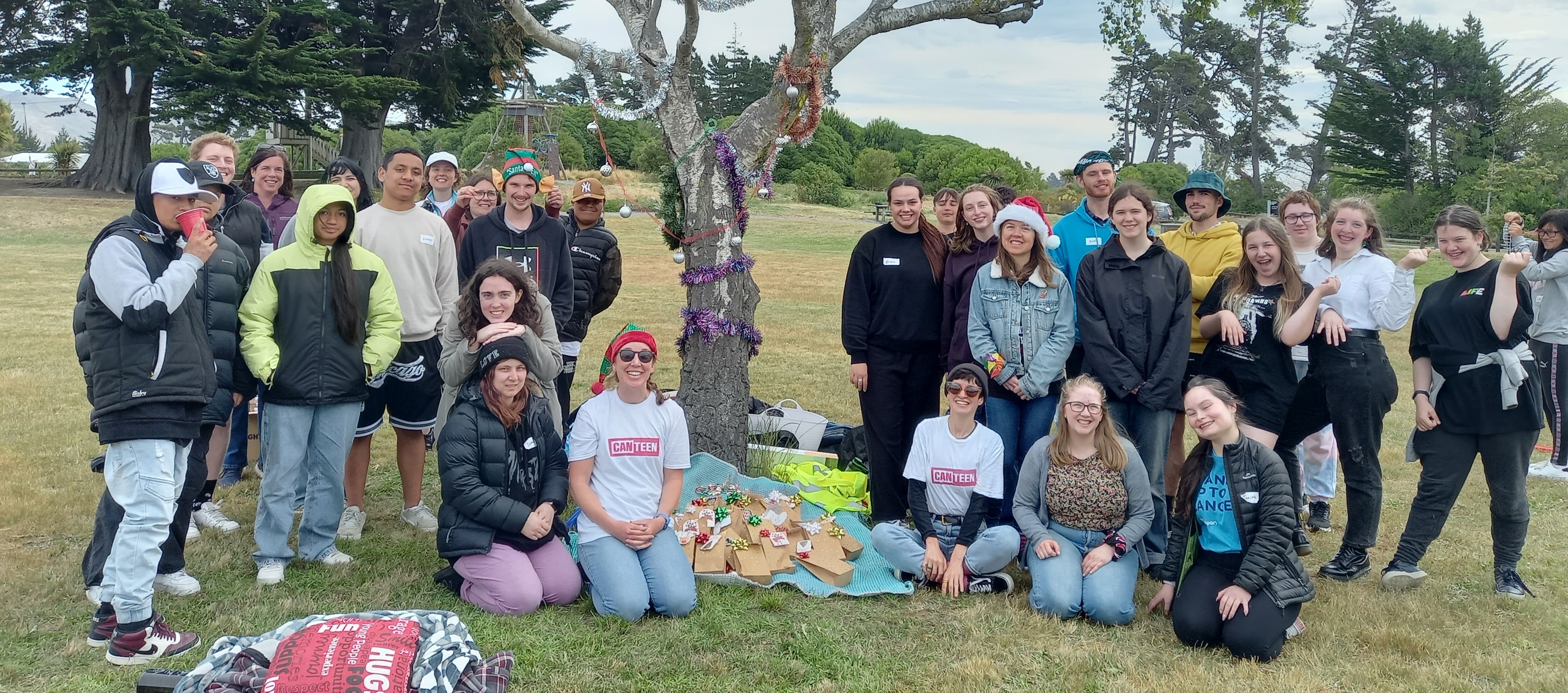 Rangatahi impacted by cancer enjoying a hub day in Christchurch