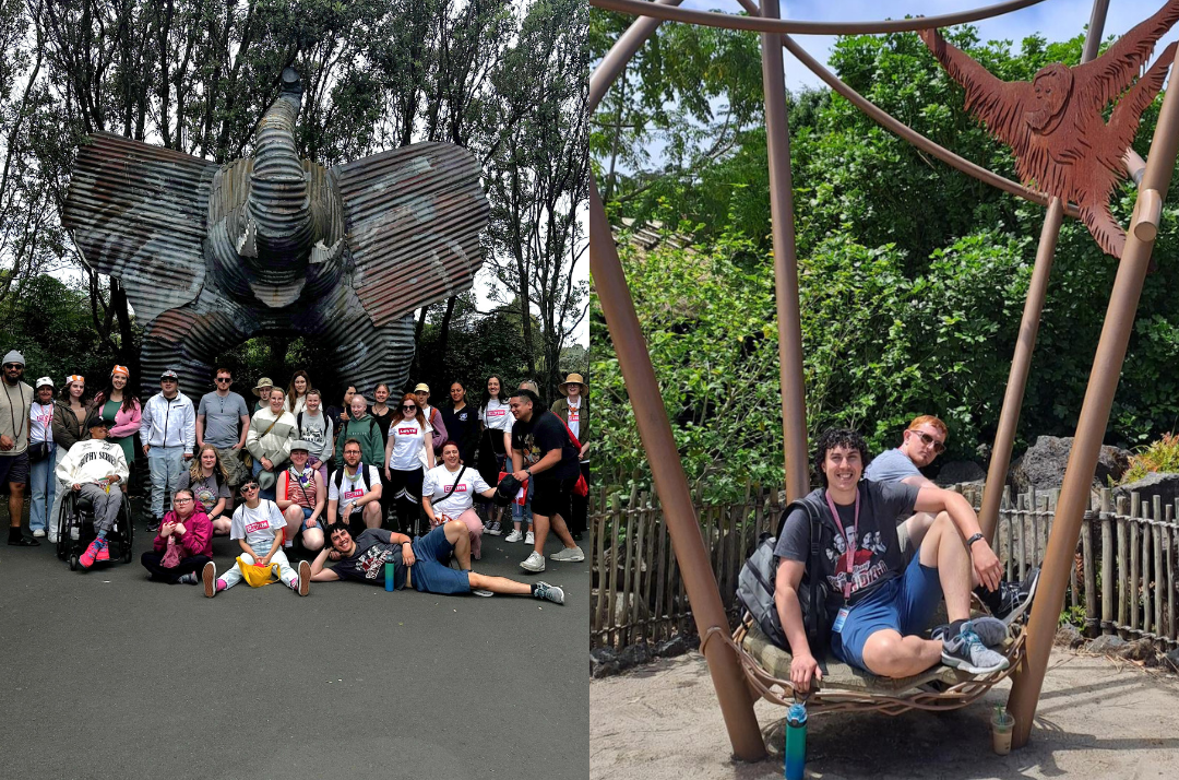 Rangatahi at a peer-event at Auckland Zoo